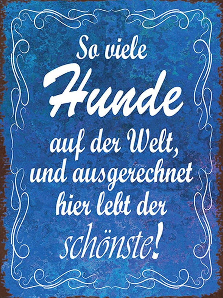Holzschild 40x30 cm so vielen Hunde auf der Welt