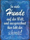 Holzschild 40x30 cm so vielen Hunde auf der Welt