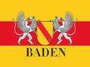 Holzschild 30x40 cm Flagge Baden Wappen