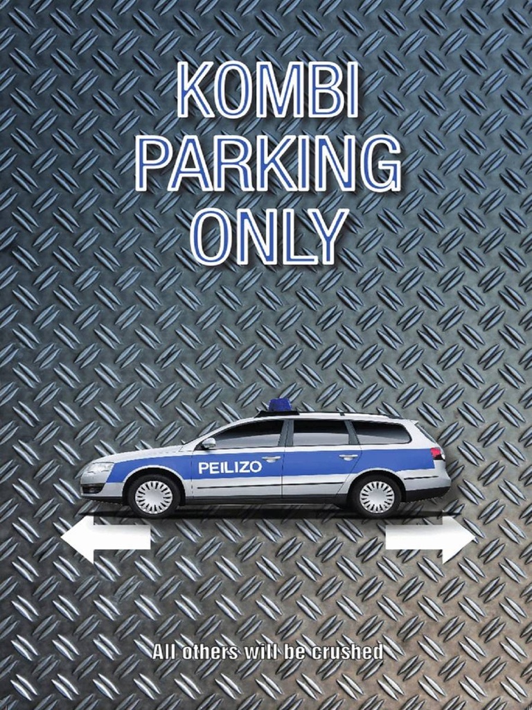 Holzschild 40x30 cm Kombi parking only Peilizo