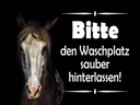 Holzschild 30x40 cm Pferde bitte Waschplatz sauber