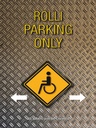 Holzschild 40x30 cm Parken Rolli parking only