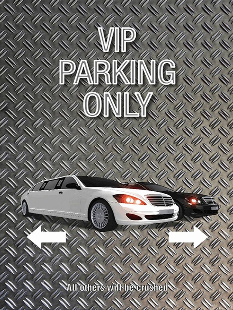 Holzschild 40x30 cm Parken VIP parking only