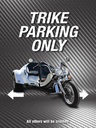 Holzschild 40x30 cm trike parking only all others