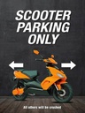 Holzschild 40x30 cm Scooter Parking only all others