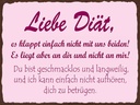 Holzschild 30x40 cm liebe Diät klappt einfach nicht