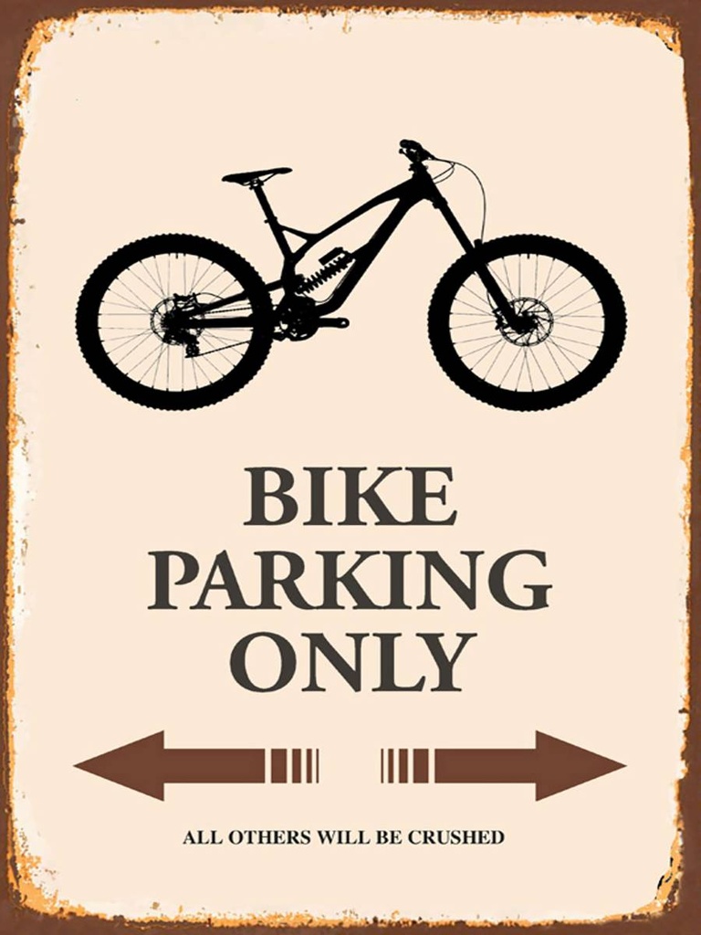 [LA-1791747-H] Holzschild 40x30 cm Bike parking only