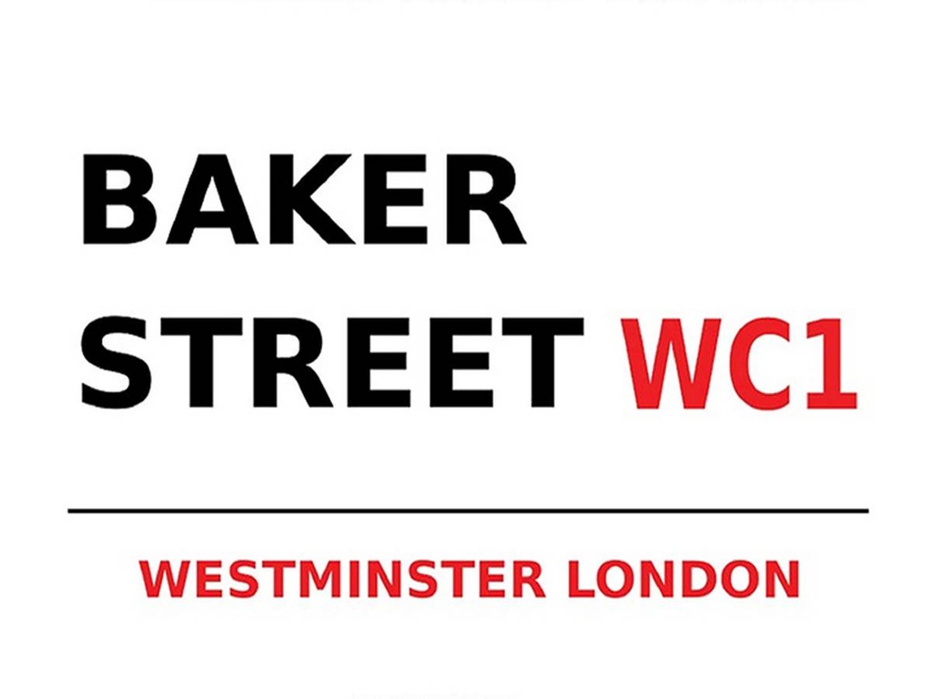 [LA-1791761-H] Holzschild 30x40 cm London Street Baker street WC1