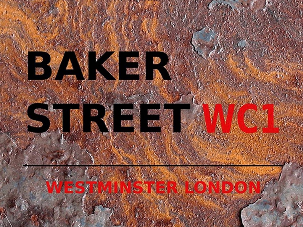 [LA-1791762-H] Holzschild 30x40 cm London Street Baker street WC1