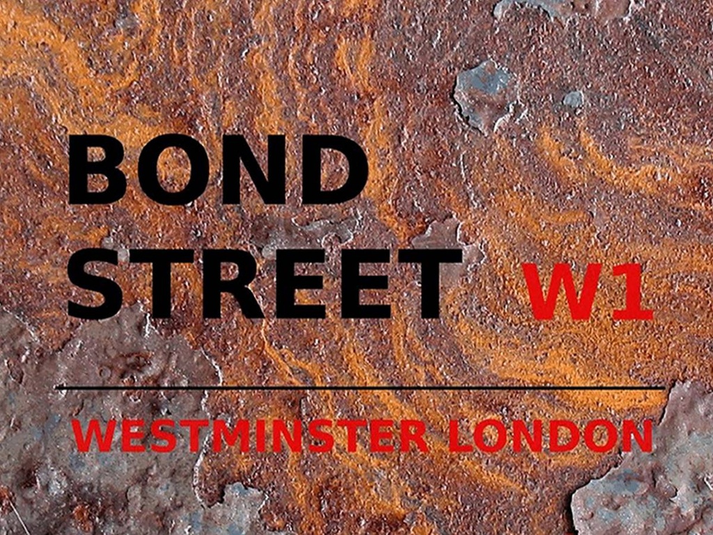 [LA-1791768-H] Holzschild 30x40 cm London Bond Street W1