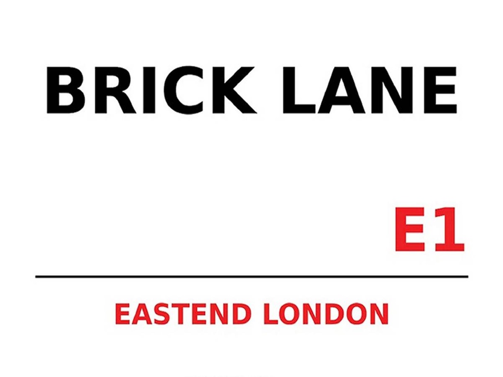 [LA-1791769-H] Holzschild 30x40 cm London Street Brick Lane E1