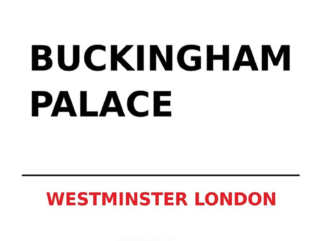 [LA-1791771-H] Holzschild 30x40 cm London Street Buckingham Palace