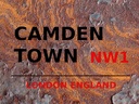 Holzschild 30x40 cm London England Camden Town NW1