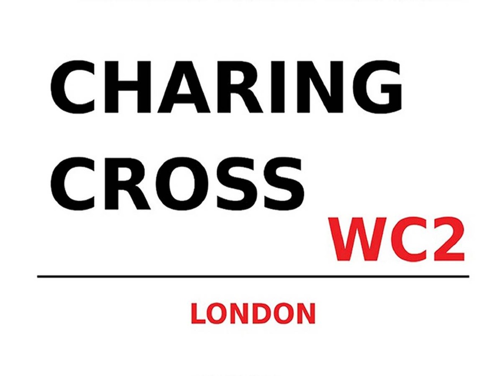 [LA-1791777-H] Holzschild 30x40 cm London Charing Cross WC2