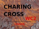 Holzschild 30x40 cm London Charing Cross WC2
