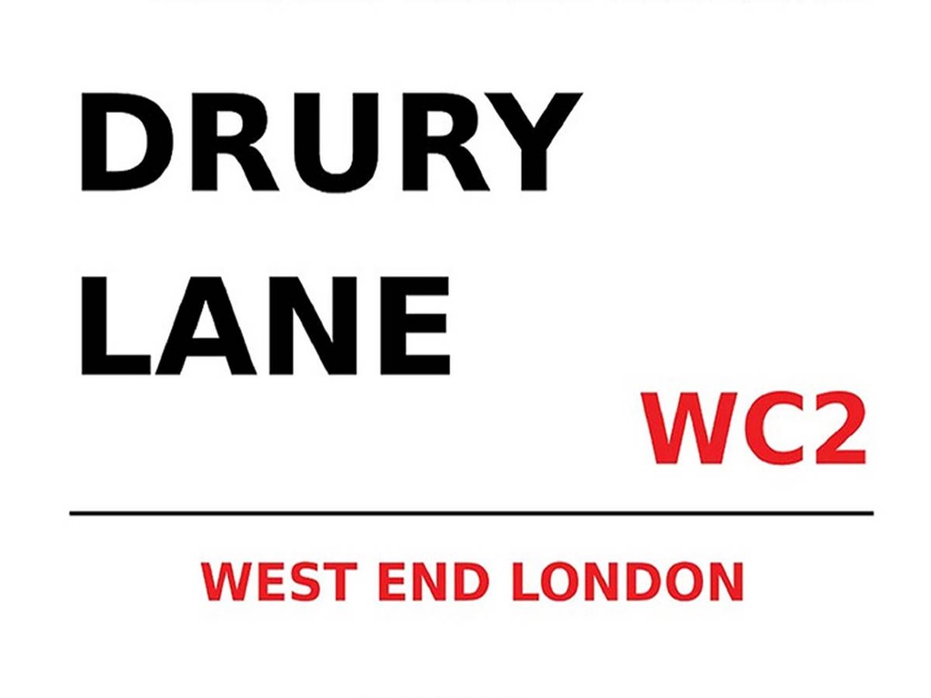 [LA-1791785-H] Holzschild 30x40 cm London west end Drury Lane WC2