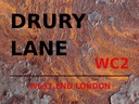 Holzschild 30x40 cm London west end Drury Lane WC2