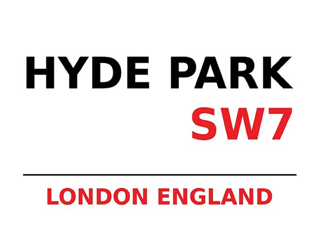 [LA-1791793-H] Holzschild 30x40 cm London England Hyde Park SW7
