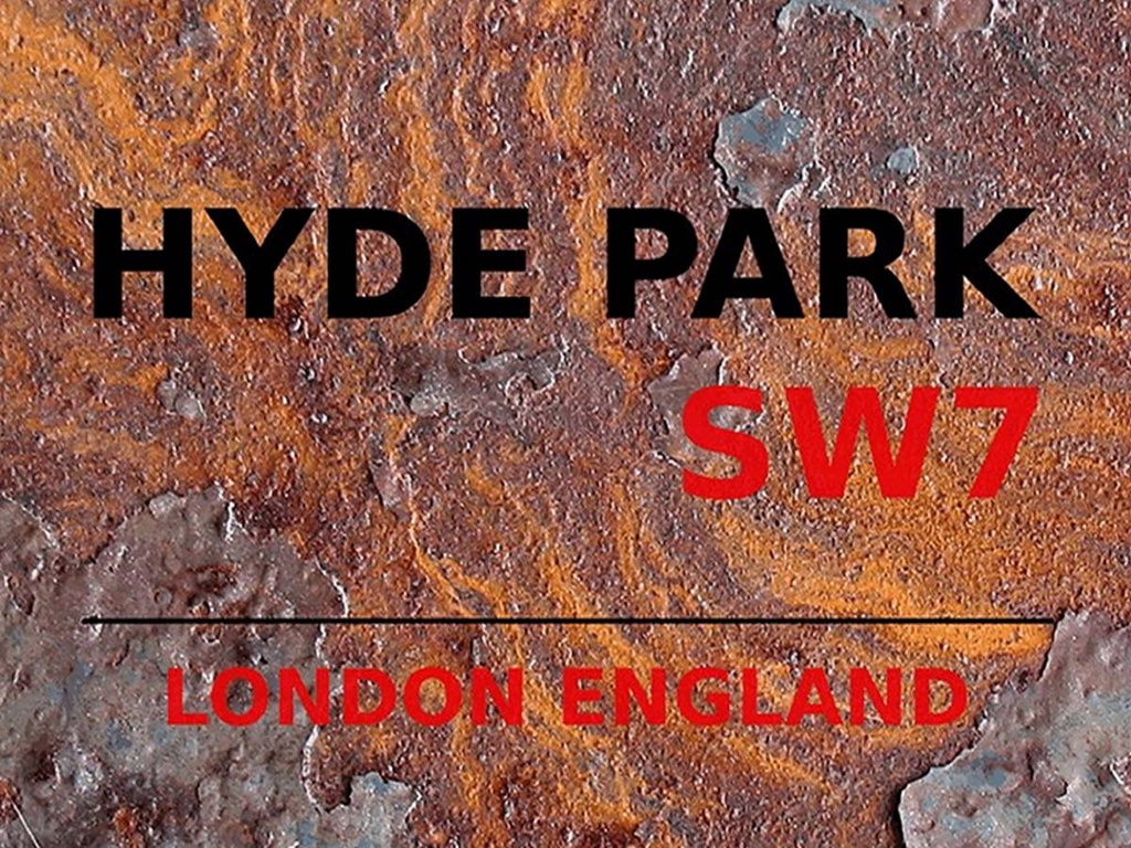 [LA-1791794-H] Holzschild 30x40 cm London England Hyde Park SW7