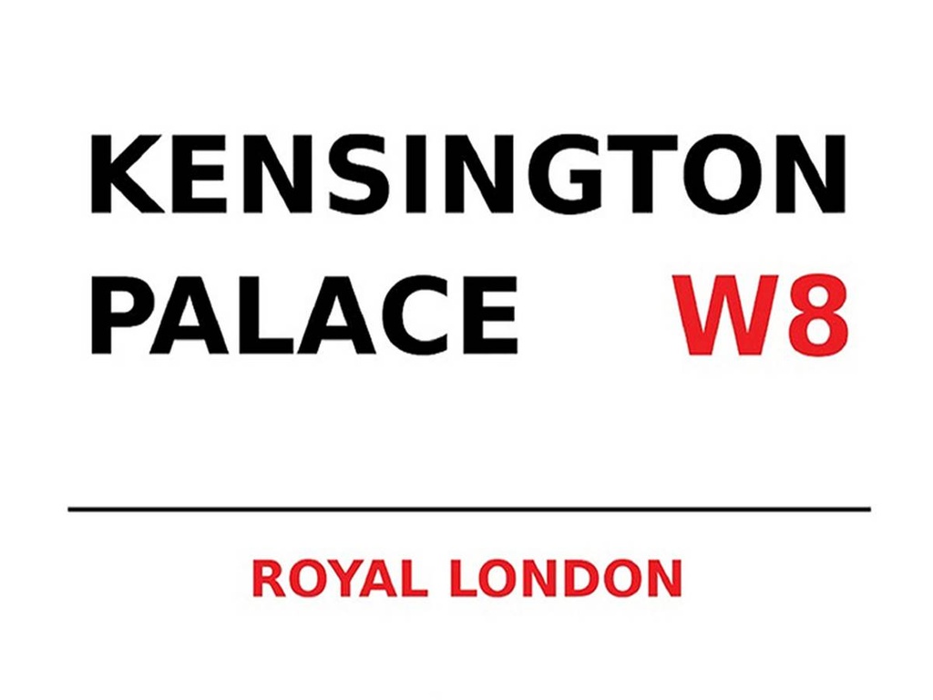 [LA-1791795-H] Holzschild 30x40 cm London Royal Kensington Palace W8