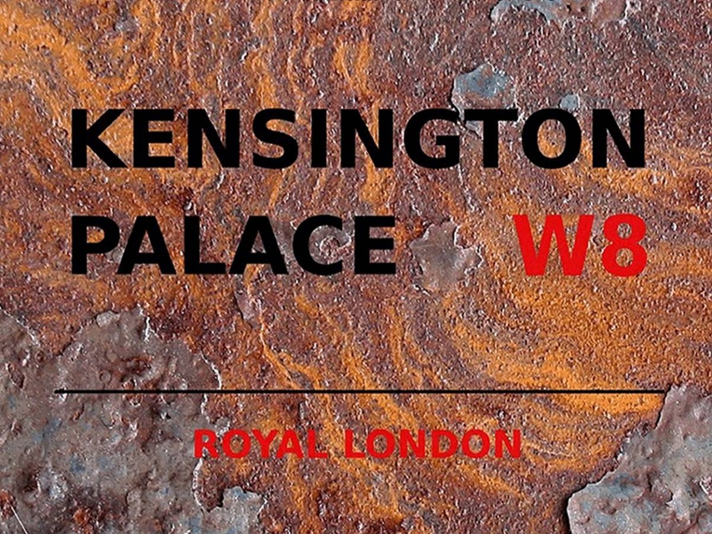 [LA-1791796-H] Holzschild 30x40 cm London Royal Kensington Palace W8
