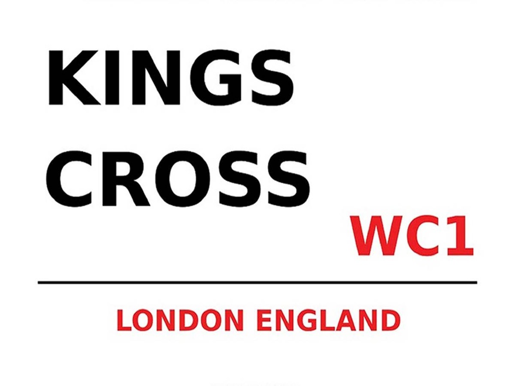 [LA-1791797-H] Holzschild 30x40 cm London England Kings Cross WC1