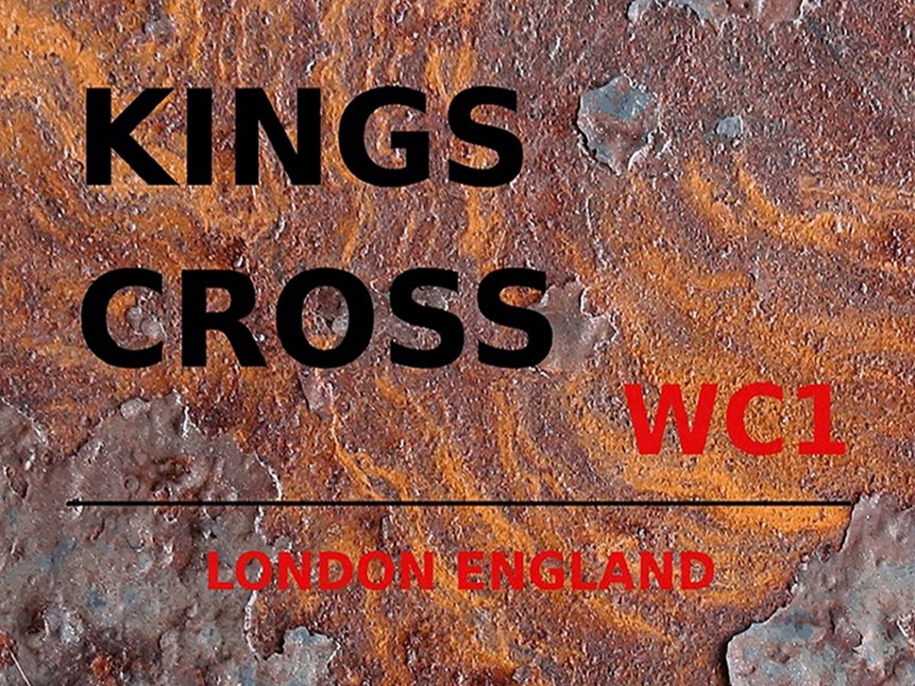 [LA-1791798-H] Holzschild 30x40 cm London England Kings Cross WC1