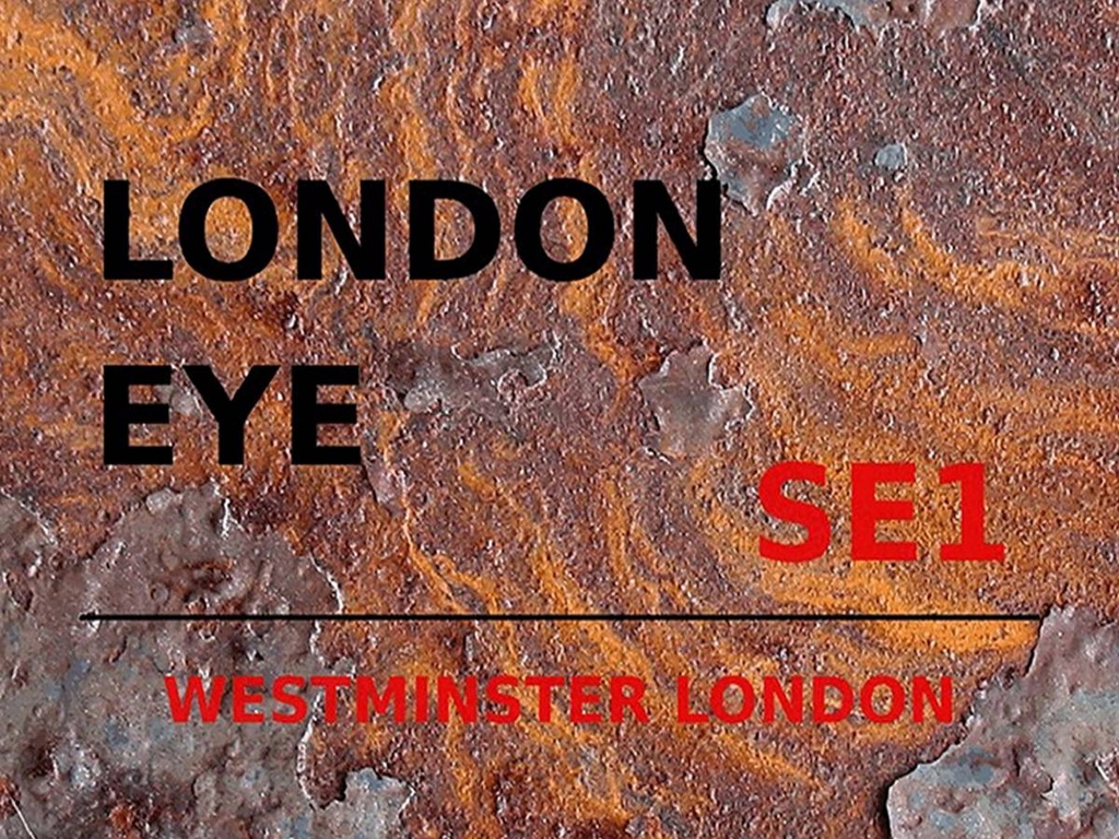 [LA-1791808-H] Holzschild 30x40 cm London Westminster London Eye SE1