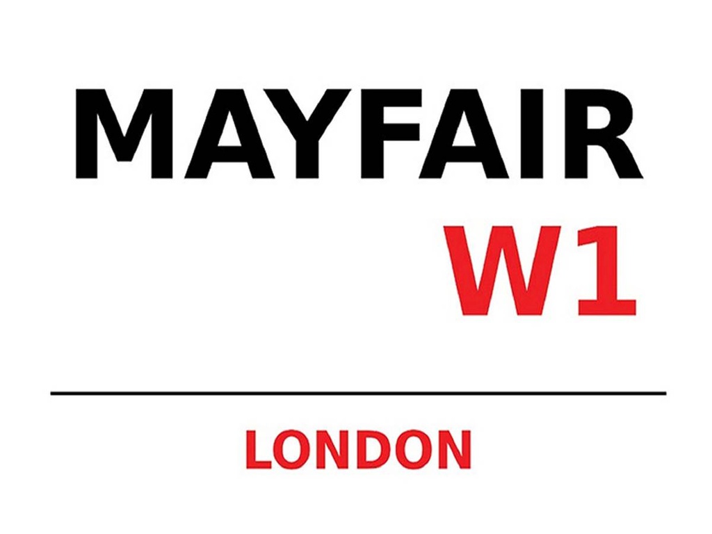 [LA-1791809-H] Holzschild 30x40 cm London Mayfair W1