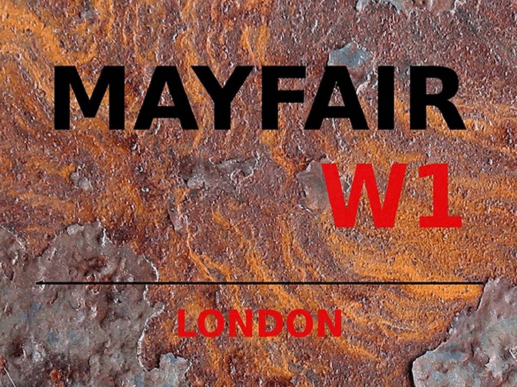 [LA-1791810-H] Holzschild 30x40 cm London Mayfair W1