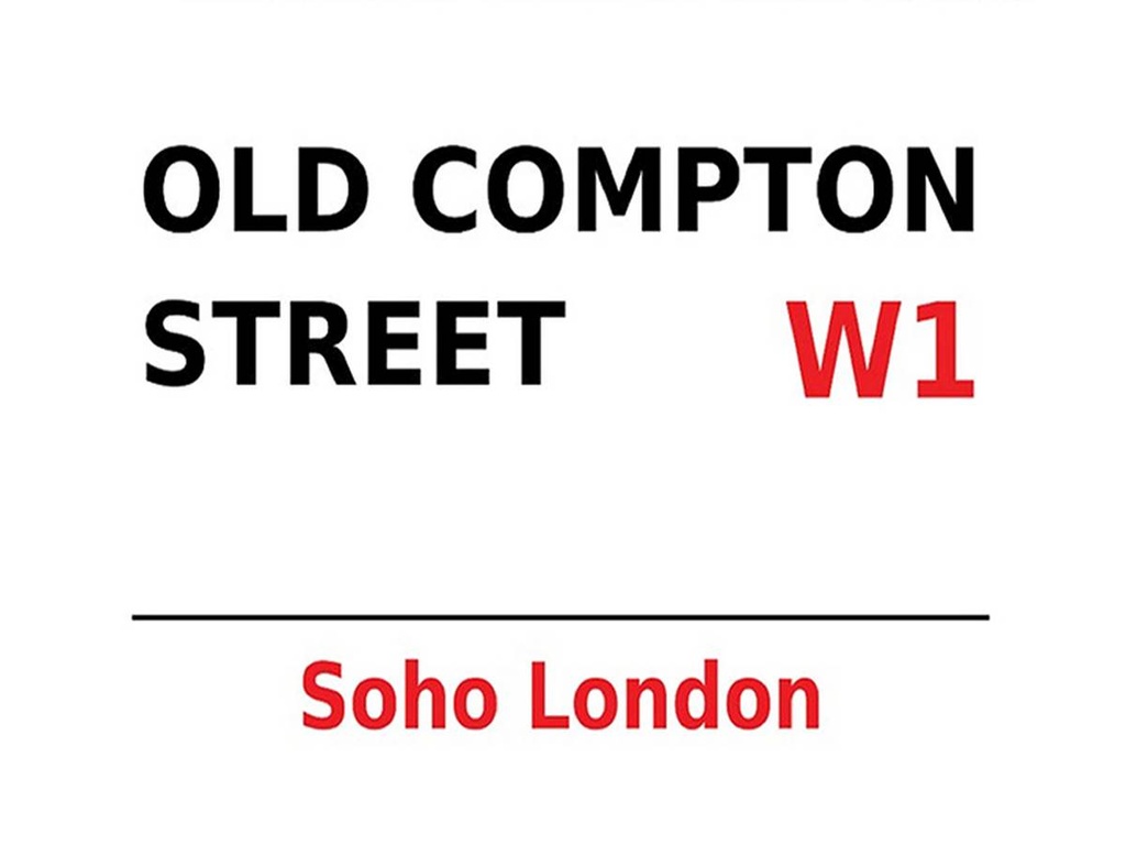 [LA-1791811-H] Holzschild 30x40 cm London Soho Old Compton Street W1