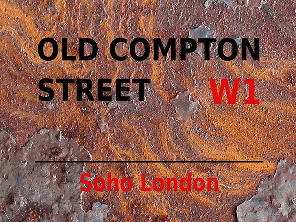 [LA-1791812-H] Holzschild 30x40 cm London Soho Old Compton Street W1