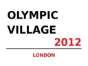 Holzschild 30x40 cm London Olympic Village 2012