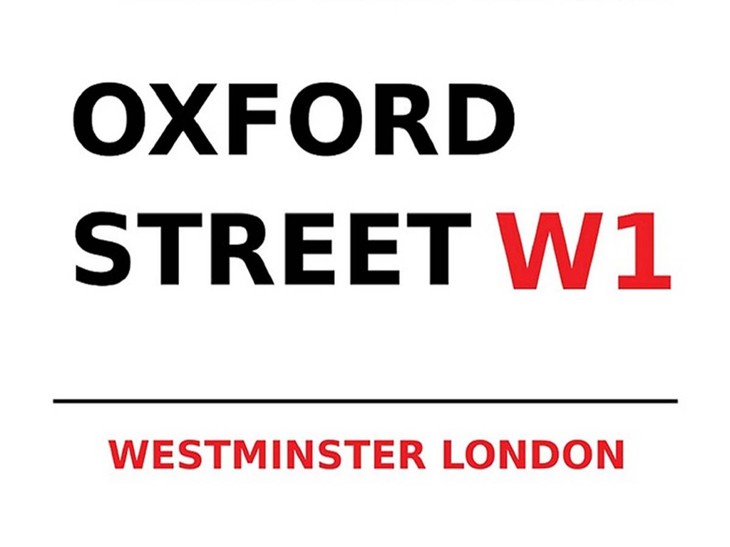 [LA-1791816-H] Holzschild 30x40 cm London Westminster Oxford Street W1