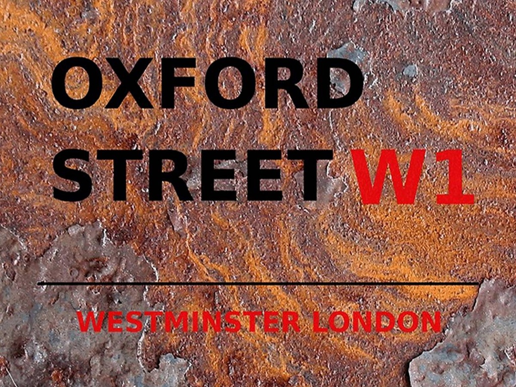 [LA-1791817-H] Holzschild 30x40 cm London Westminster Oxford Street W1