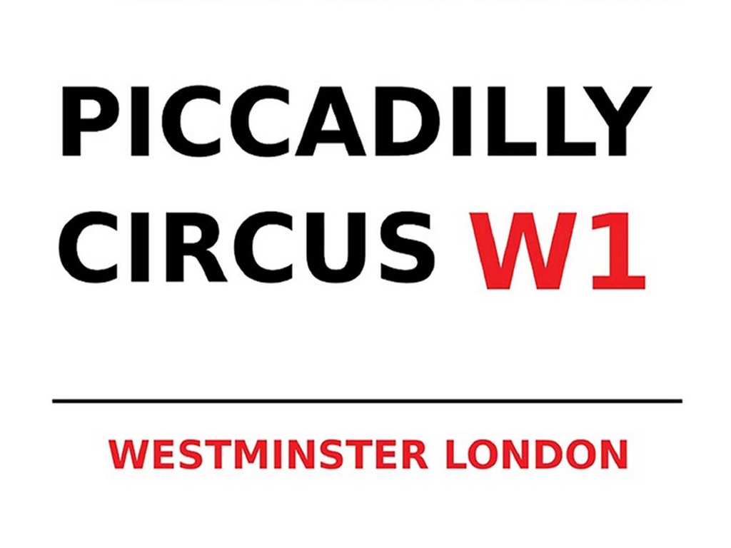 [LA-1791820-H] Holzschild 30x40 cm London Westminster Piccadilly Circus W1