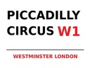 Holzschild 30x40 cm London Westminster Piccadilly Circus W1