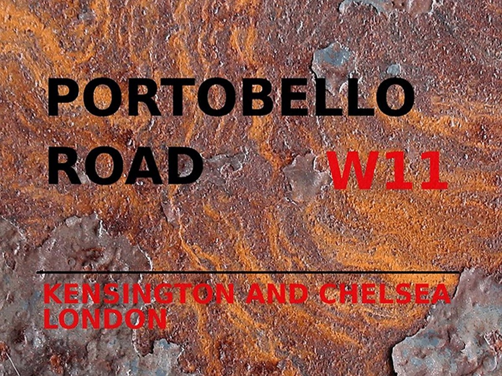 [LA-1791823-H] Holzschild 30x40 cm London Portobello Road W11 Kensington