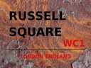 Holzschild 30x40 cm London England Russell Square WC1