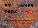 Holzschild 30x40 cm England Newcastle St. James Park NE1