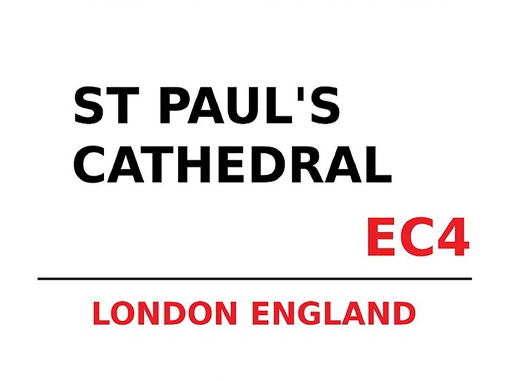 Holzschild 30x40 cm London England St Paul´s Cathedral EC4