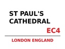 Holzschild 30x40 cm London England St Paul´s Cathedral EC4