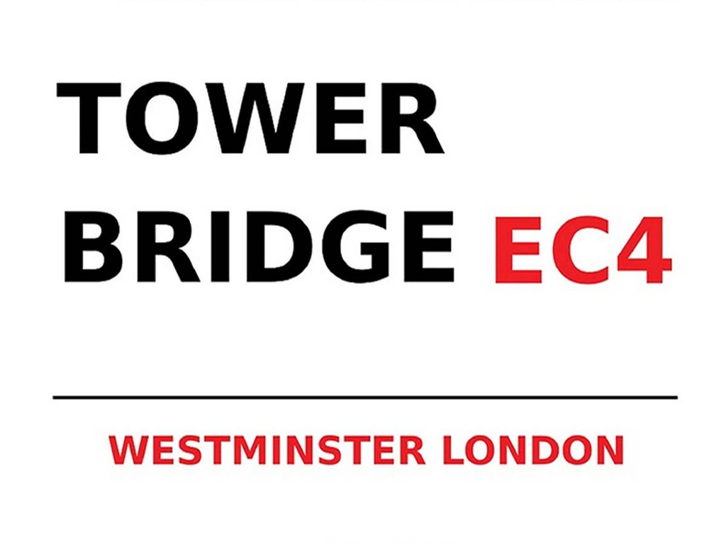 [LA-1791848-H] Holzschild 30x40 cm London Westminster Tower Bridge EC4