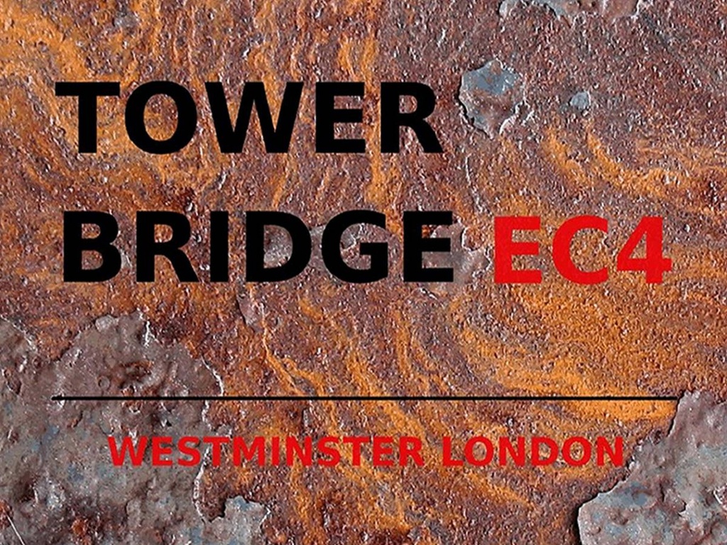 [LA-1791849-H] Holzschild 30x40 cm London Westminster Tower Bridge EC4