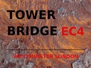 Holzschild 30x40 cm London Westminster Tower Bridge EC4