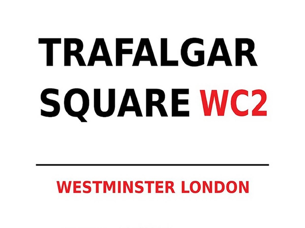 [LA-1791851-H] Holzschild 30x40 cm London Westminster Trafalgar Square WC2