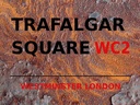 Holzschild 30x40 cm London Westminster Trafalgar Square WC2
