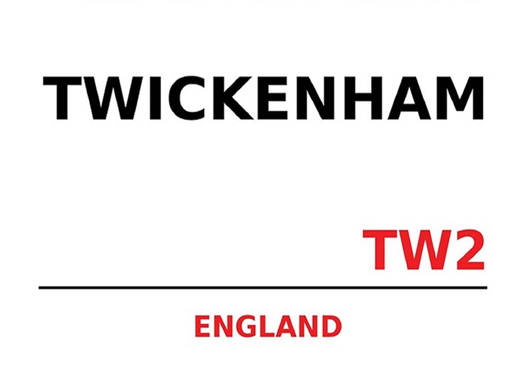 [LA-1791853-H] Holzschild 30x40 cm England Twickenham TW2