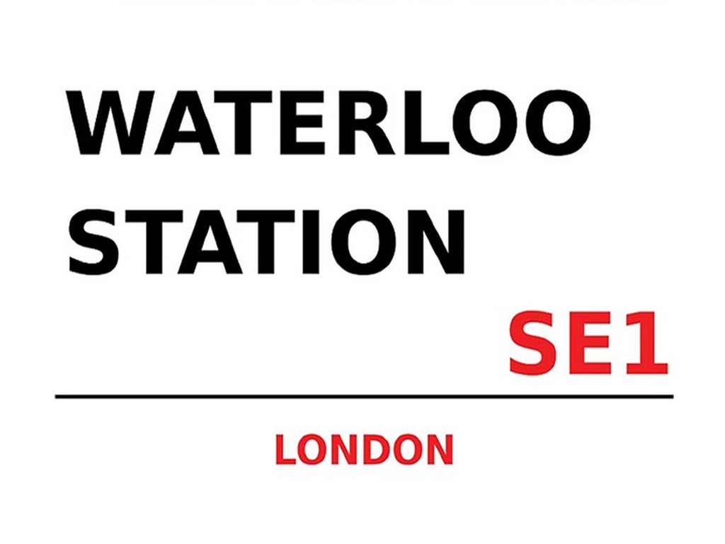 [LA-1791857-H] Holzschild 30x40 cm London Waterloo Station SE1