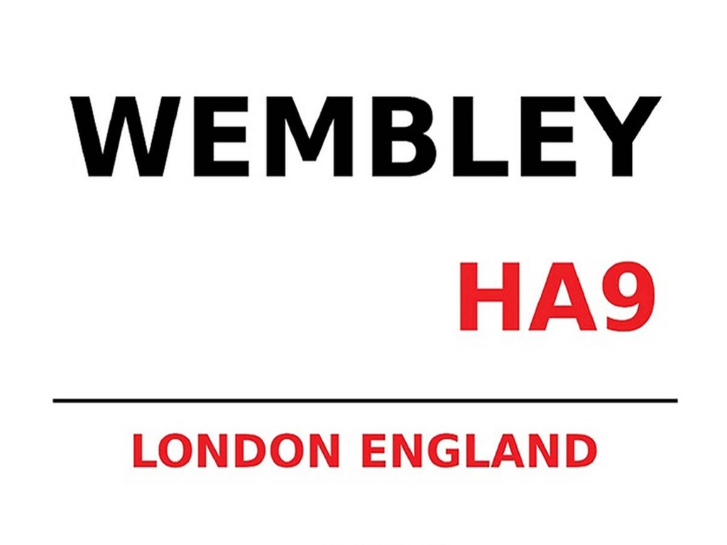 [LA-1791859-H] Holzschild 30x40 cm London England Wembley HA9